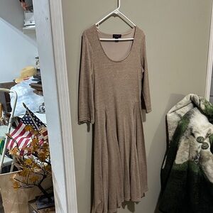 Signature by Robbie Bee Tan Long Sleeve Dress